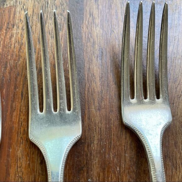 Antique 1921 Oneida Community Plate Grosvenor Grille Forks Set of 6 No Monogram - Picture 8 of 11